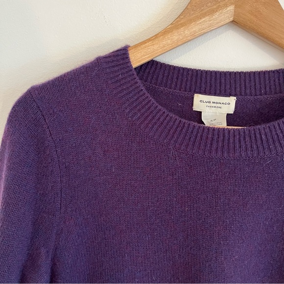Club Monaco Shoshanya 100% cashmere sweater purple - Picture 6 of 9